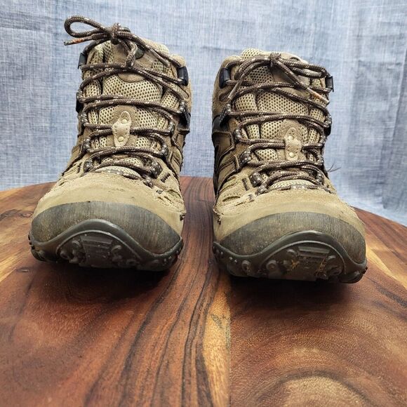 Merrell Chameleon Arc Mid Waterproof Canteen Trail Hiking Boots Taupe Womens 7.5 - Picture 2 of 9